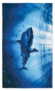 Ręcznik plażowy XXL szybkoschnący SHARKON niebieski 150 x 210 cm, 100% mikrofibra