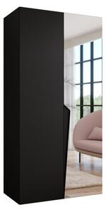 Szafa uchylna otwierana Piano 2 100 wys. 202 cm czarny + u. czarny