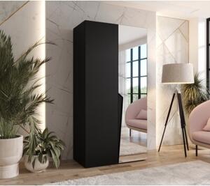 Szafa uchylna otwierana Piano 2 100 wys. 202 cm czarny + u. czarny
