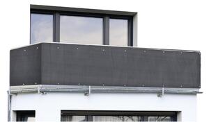 Czarna plastikowa osłona balkonowa 500x85 cm – Maximex
