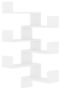 Półki ścienne narożne, 2 szt., białe, 40x40x50 cm