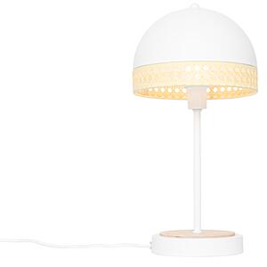 Oosterse tafellamp wit met rotan 20 cm - Magna Rotan Oswietlenie wewnetrzne
