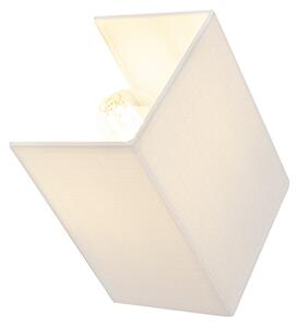 Nowoczesna lampa ścienna z juty biała - Vete