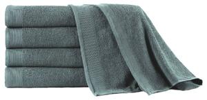 Ręczniki kąpielowe, 5 szt, bawełna 450 g/m², 100x150 cm, zieleń