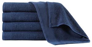 Ręczniki do rąk, 5 szt., bawełna 450 g/m², 50x100 cm, granatowe