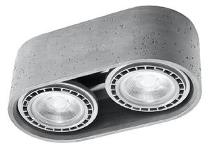 Szara lampa punktowa 27x14 cm Spattio – Sollux