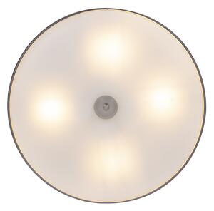 Rustykalna lampa sufitowa szara 50 cm - Drum