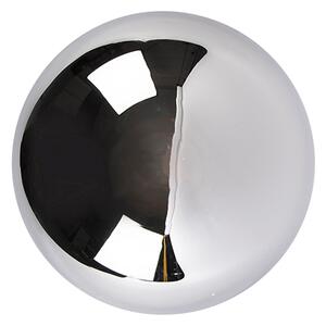 Lampa sufitowa art deco czarna z przydymionym szkłem - Pallon