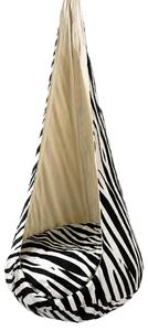 Hanging chair for children XXL, zebra pattern – Kokonowa hutawka i fotel wiszcy dla dzieci