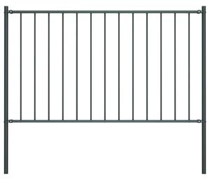 Panel ogrodzeniowy ze słupkami, kryta proszkowo stal, 1,7x1 m