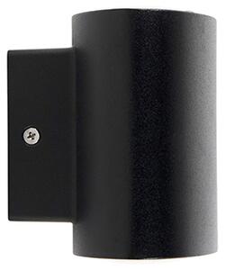Nowoczesna lampa ścienna zewnętrzna czarna z wbudowanym LED IP44 - Ovum