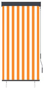 Roleta zewnętrzna, 80x250 cm, biało-pomarańczowa