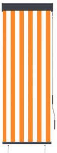 Roleta zewnętrzna, 60x250 cm, biało-pomarańczowa