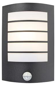 Lampa ścienna zewnętrzna czarna IP44 z czujnikiem ruchu - Miro