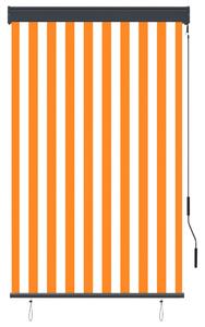 Roleta zewnętrzna, 100x250 cm, biało-pomarańczowa