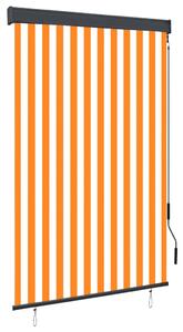 Roleta zewnętrzna, 120x250 cm, biało-pomarańczowa