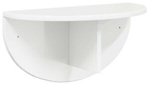Nowoczesna półka ścienna w wysokim połysku białym - minimalistyczny design do salonu, sypialni i biura