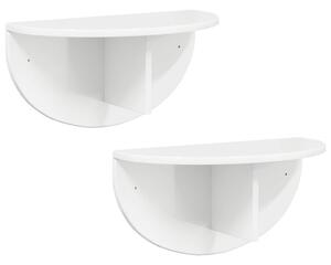 Nowoczesna półka ścienna w wysokim połysku białym - minimalistyczny design do salonu, sypialni i biura