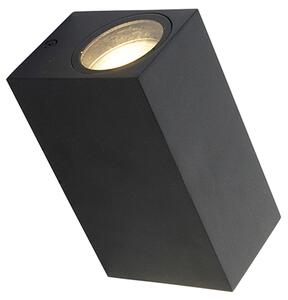 Nowoczesna lampa ścienna czarna 2-światła IP44 - Baleno