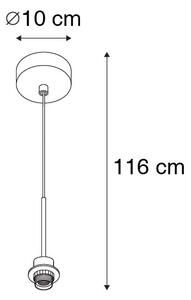 Nowoczesna lampa wisząca brąz z czarnym kablem - Combi 1