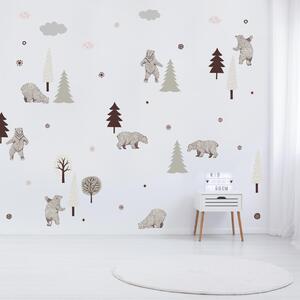 Naklejki na ścianę - Niedźwiedzie w lesie