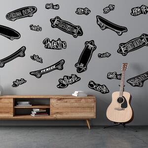 Naklejki na ścianę - Longboardy czarne