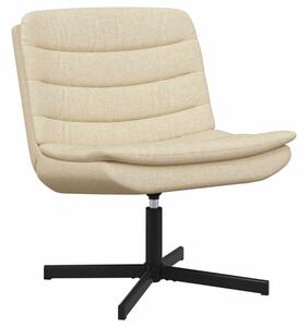 Nowoczesny fotel obrotowy kremowy z ergonomicznym ksztaÅtem i metalowÄ ramÄ