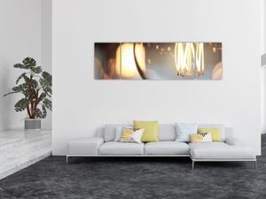 Obraz świecącej żarówki (170x50 cm)