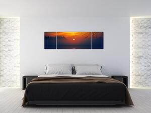 Obraz mostu o zachodzie słońca (170x50 cm)