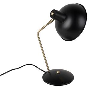Lampa stołowa retro czarna z brązem - Milou