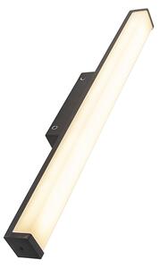 Nowoczesna lampa ścienna do łazienki czarna 62 cm IP44 - Cascada