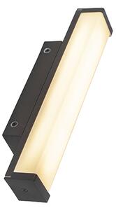 Lampa ścienna czarna 32 cm IP44 - Cascada