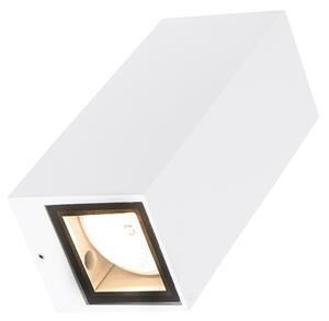Nowoczesna lampa ścienna biała 2-światłowa GU10 AR70 IP54 - Baleno