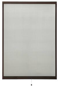 Rolowana moskitiera okienna, brązowa, 110x170 cm