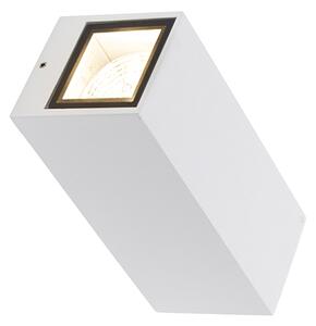 Nowoczesna lampa ścienna biała 2-światłowa GU10 AR70 IP54 - Baleno