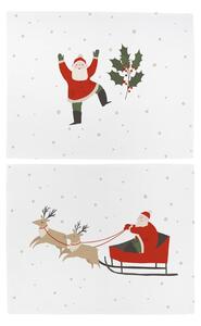 Tekstylne maty stołowe ze świątecznym motywem zestaw 2 szt. 35x47 cm Happy Santa – Butter Kings