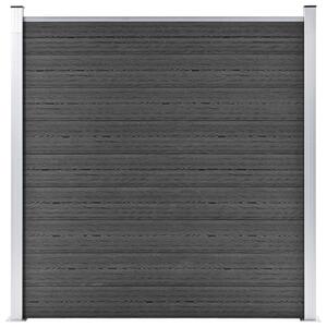 Panel ogrodzeniowy, WPC, 180x186 cm, czarny