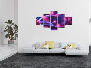 Abstrakcyjny fioletowy obraz (125x70 cm)