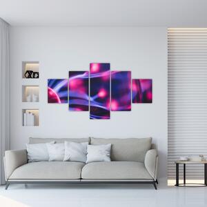 Abstrakcyjny fioletowy obraz (125x70 cm)
