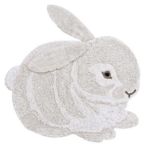 Jasnoszary bawełniany dywan dziecięcy tkany ręcznie odpowiedni do prania 130x135 cm Bunny – Lorena Canals