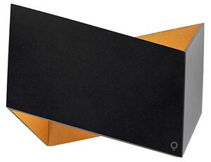 Designerska lampa ścienna czarna ze złotem - Fold