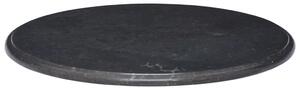 Blat do stołu, czarny, Ø70 x 2,5 cm, marmur