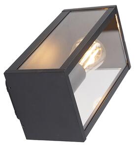 Industrialna lampa ścienna czarna 26 cm IP44 - Charlois