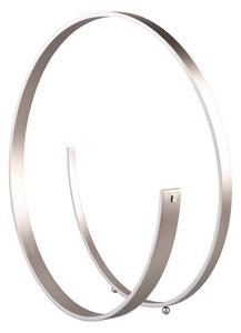 Szara lampa stojąca LED ze sterowaniem głosowym/mobilną aplikacją i metalowym kloszem (wysokość 75 cm) Cinardi – CINQUE