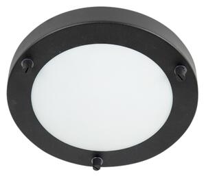 Nowoczesna lampa sufitowa czarna 18 cm IP44 - Yuma