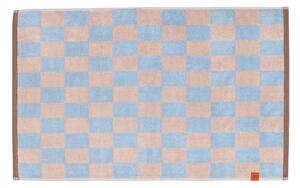 Niebiesko-różowy dywanik łazienkowy z bio bawełny 50x80 cm Retro – Mette Ditmer Denmark