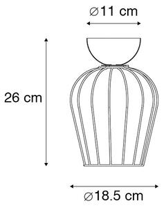 Nowoczesna lampa sufitowa czarna druciana - Palica