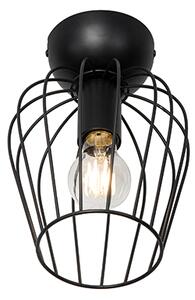 Nowoczesna lampa sufitowa czarna druciana - Palica