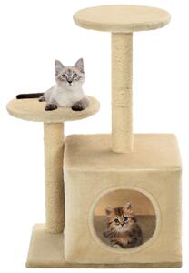Drapak dla kota ze sizalowymi słupkami, 60 cm, beżowy
