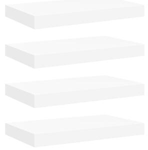 Półki ścienne, 4 szt., białe, 40x23x3,8 cm, mdf